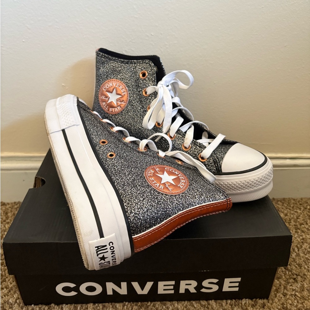 Sparkly Platform Converse